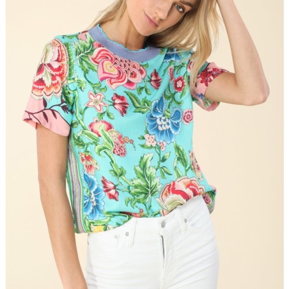 NWT Hale Bob Floral Top.